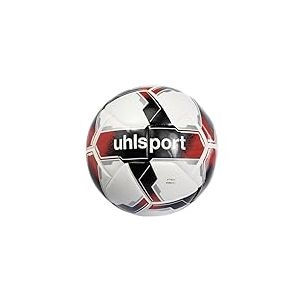 uhlsport Football Attack ADDGLUE Ballon de Football Soccer Ballon d'entraînement - avec Nouvelle Technologie ADDGLUE - pour Jeunes et Actifs - FIFA Basic, 5, Blanc/Noir/Rouge