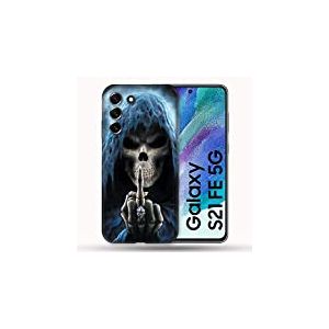 Coque pour Samsung Galaxy S21 FE / S21FE Tete de Mort Doigt