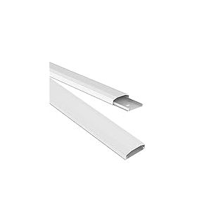Perfect goulotte de c&acirc;ble en Plastique avec 1x 40cm, Ruban adh&eacute;sif 3M comme Accessoire, 0,50m, Blanc