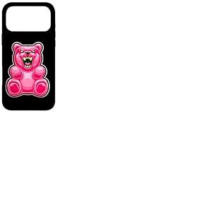 Costume Amusant d'ours en g&eacute;latine Rose Coque pour iPhone 17 Pro Max