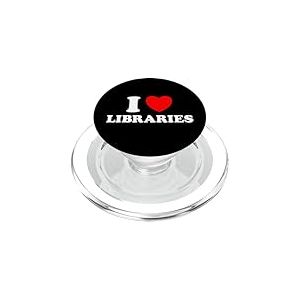I Love Library Support d'&eacute;tag&egrave;re publique Humoristique pour Lecture PopSockets PopGrip pour MagSafe