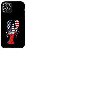 &Eacute;crevisse Homard Drapeau am&eacute;ricain &eacute;crevisses patriotiques Hommes Femmes Enfants Coque pour iPhone 11 Pro