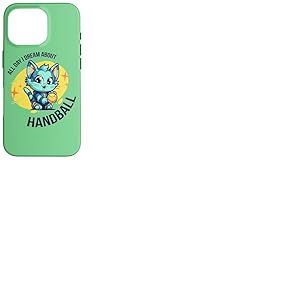 Handball Ballon de handball Chat-chattes Joueuse de handball Coque pour iPhone 16 Pro