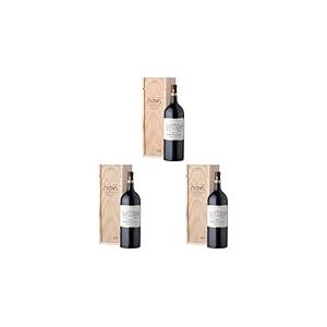 Coffret Cadeau Caisse Bois - MAGNUM Château Tour Prignac - AOP Medoc - Cru Bourgeois - Vin Rouge - 1,5 L (Lot de 3)