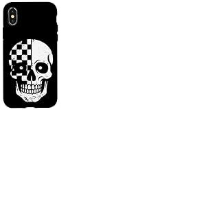 Ska bicolore Checker Head Coque pour iPhone X/XS