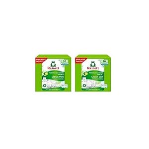 RAINETT - Tablettes Lave-Vaisselle Tout-en-Un au Citron Vert - Dégraisse & Fait Briller Sans Traces - Etui Carton Recyclé & Recyclable - Ecolabel - 30 Tablettes (Lot de 2)