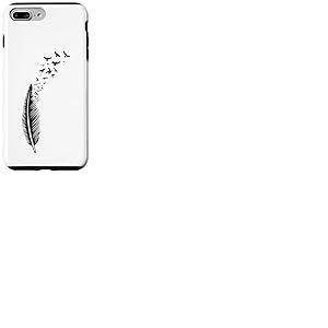 Plume et oiseaux Symbole de liberté et de transformation Coque pour iPhone 7 Plus/8 Plus