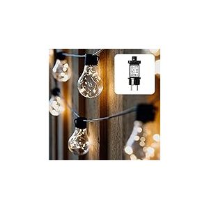 'Hellum "Edison Guirlande lumineuse, transparent/chaud/blanc