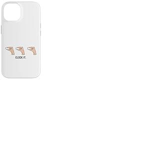 Tendance : mème, clic à la Main, pointeur, Pouce, Doigt, Touche, Horloge Coque pour iPhone 14