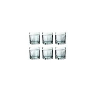 Avilia Lot de 6 verres à liqueurs idéaux pour whisky, grappa, amer, 8,3 x 8,6 cm – en cristal 90 cl, résistants, avec coupe linéaire