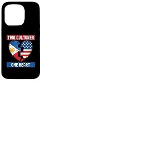 Moitié philippin moitié Drapeau américain américain philippin américain Coque pour iPhone 15 Pro