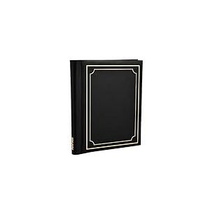 Arpan noir Cachet d'or Album photo autoadh&eacute;sif grand format pour 40 feuilles / 80 faces