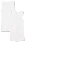 Amazon Essentials Débardeur à Encolure Carrée, Coupe Ajustée Femme, Lot de 2, Blanc, XXL