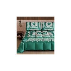 PETTI Artigiani Italiani - Couette 1 Place et demie d'hiver, Couette 1 Place et demie, Couette Double Face Couleur Unie et Impression num&eacute;rique n&oelig;ud octanium, fabriqu&eacute;e en Italie