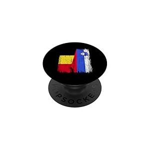 Maillot de fierté belge slovène demi-drapeau belge slovène PopSockets PopGrip Adhésif