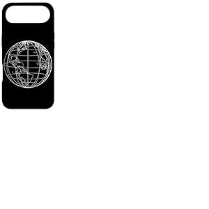 World Globe Line Art Carte planète Terre Atlas Voyage Coque pour iPhone Air