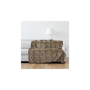 GRACED Soft Luxuries Couverture surdimensionnée, Douce, Chaude, élégante et Confortable, en Fausse Fourrure, Taille XL, 152,4 x 203,2 cm, léopard Classique