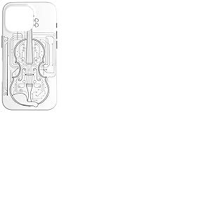 Dessin au trait Violon Coque pour iPhone 16 Pro