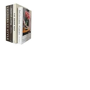 Mini ZOZI Faux Livres pour la décoration, Livres décoratifs pour la Maison, bibliothèque, Ensemble de décoration d'intérieur, Table Basse pour Le Salon, Couverture Blanche, Tendance et décorative