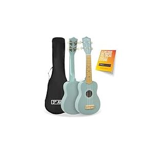 3rd Avenue Ukul&eacute;l&eacute; Soprano D&eacute;butant 21 Pouces 4 Cordes en Nylon avec Sac pour Ukul&eacute;l&eacute; Gratuit - Bleu Pastel - 1 Mois de Cours en Ligne Gratuits