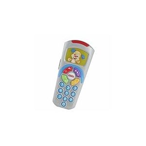 Fisher-Price Jouet D’Éveil Musical La Télécommande De Puppy Rires & Éveil, Stimulation Vue, Ouïe Et Motricité Fine, Jouet Enfant, A Partir De 6 Mois, Version: Espagnol, DLD35