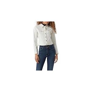 VERO MODA VMLUNA LS Slim DNM Jacket Mix GA Noos Veste en Jean, Cloud Dancer, XL Femmes