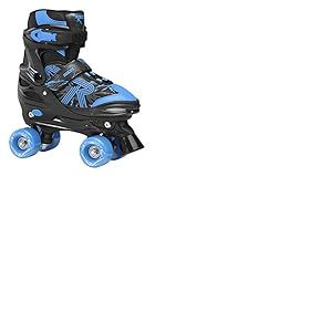 Roces Quaddy 3.0 Boy Patins &agrave; roulettes pour gar&ccedil;on Taille r&eacute;glable, Fille, 550094, Noir/Bleu, 26/29