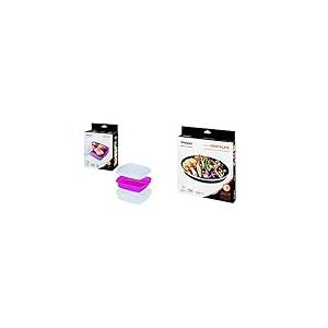 Whirlpool STM008 – Accessoire de cuisson pour Micro-ondes (cuiseur vapeur, Violet, Blanc, Blanc) & Wpro AVM305 Plat Crisp Diamètre: 30.5 cm pour Micro-Ondes Crisp Whirlpool