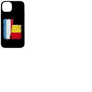 Maillot belge luxembourgeois demi drapeau belge luxembourgeois Coque pour iPhone 14 Plus