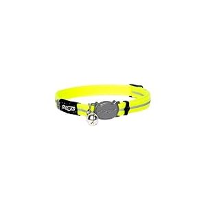 Rogz Collier Alleycat. Mécanisme de Rupture Ajustable au Poids pour Une sécurité maximale. (Jaune)