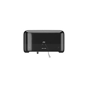Tork OptiServe Distributeur pour Papier Toilette 2 Rouleaux sans mandrin Noir T7, Distributeur Horizontal, Gamme Elevation, 558068