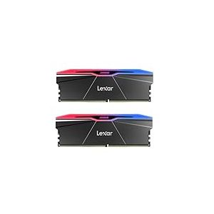 Lexar ARES Gen2 RGB DDR5 RAM Kit 32Go (2 x 16Go) 8000MHz, 288-Pin UDIMM PC Mémoire RAM, Mémoire Bureau pour Intel XMP 3.0, DRAM optimisée par SK hynix, CL38-48-48-100/1.45V(LD5U16G80C38BR-RGD)