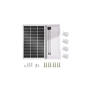 ECO-WORTHY Module solaire monocristallin de 100 watts de panneau solaire de 100 volts de 100W pour le chargement de la batterie