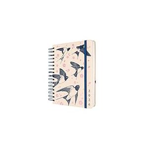 Kokonote - Agenda 2026 Journalier Japanese Art, une page par jour, Format A5 | Couverture Rigide, 14,8 x 21 cm, Planner | Agenda Professionnel 2026
