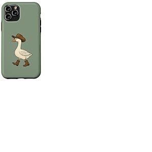 Cowboy Goose Funny Western Walking Boots Chapeau Humour Coque pour iPhone 11 Pro