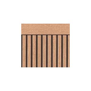 A.S. Création Papier peint imitation bois marron, noir 399564 - Papier peint intissé Panneaux acoustiques - aspect panneau de soubassement scandinave - 5,00m x 1,06m - Made in Germany