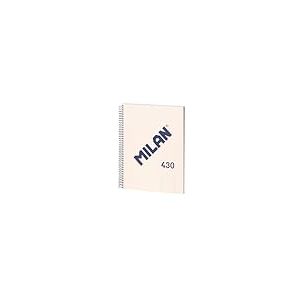 MILAN® Cahier A4 à spirale avec couverture rigide, 80 feuilles blanches de 95 g/m², collection 430 since 1918, beige