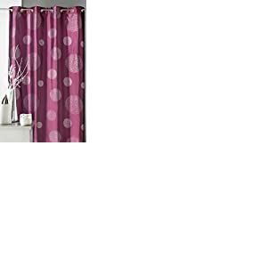 HomeMaison.com HM69851436 Rideau Ameublement Taffetas Imprimé Argent Polyester Chocolat 140 x 260 cm