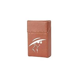 Etui Boite en Cuir Paquet De Cigarette Marron Lady Lunette