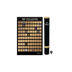 Poster Top 100 Films à gratter – Liste des films de tous les temps – Affiche de liste de contrôle cinéma à gratter – Défi du film incontournable – Calendrier à gratter des films essentiels – Meilleurs