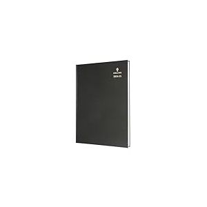 Collins Agenda de bureau standard, format A4, 1 jour par page, année scolaire 2024-25 (rendez-vous), papier FSC – Noir – Journal quotidien pour étudiants et enseignants – 44M.99–2425 – Juillet 2024 à