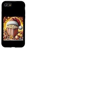 R&eacute;tro Vintage Snack Christmas Popcorn Movie Night Coque pour iPhone SE (2020) / 7/8