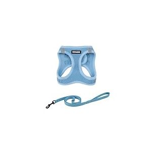 Best Pet Supplies Voyager Step-in Air Ensemble Harnais en Maille résistante aux intempéries pour Chats de Petite et Grande Taille, Bleu Layette, Taille XXS (Poitrine 30,5 à 34,3 cm)