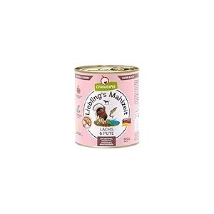 GranataPet Liebling's Mahlzeit Saumon & Dinde, 6 x 800 g, Nourriture Humide pour Chien, sans céréales et sans Sucre, Aliment Complet à Haute teneur en Viande et huiles de qualité supérieure