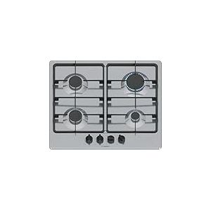 Bosch PGP6B5K60, Cuisinière à gaz, Boutons de cavalier: Contrôle ergonomique, 4 feux, Acier, Version exclusive Amazon, 60 cm, Série 4 - NEW, Inox