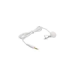 Saramonic Lavalier blanc de 3,5 mm avec câble de 1,25 m pour systèmes sans fil, enregistreurs portables, appareils photo, Blink 500, Blink 500 Pro et plus (SR-M1W)