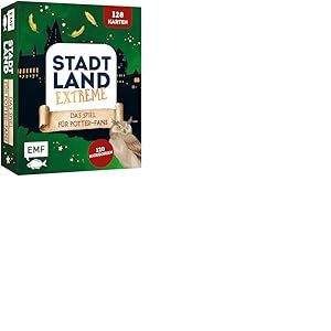 Jeu de cartes : Ville, Pays, Extr&ecirc;me - Le jeu non officiel pour les fans de Harry Potter avec 128 cartes. Le classique du jeu tr&egrave;s diff&eacute;rent avec 120 cat&eacute;gories magiques et cartes d'action pour tous