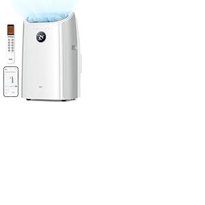 Dreo Climatiseur portable 10 000 BTU pour chambre, refroidissement sans drainage, silencieux, contr&ocirc;le par application/voix, minuterie 24h, avec ventilateur et d&eacute;shumidificateur