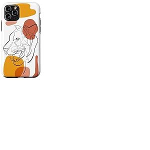 Unique Tiger Line Art Aesthetic for Women and Tiger Lover Coque pour iPhone 11 Pro