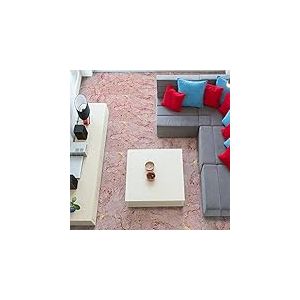 Ambiance Sticker Sol Carreaux de Ciment Azulejos avec Laminat de Protection Plastique Anti-D&eacute;rapant | Mabre Rose Bohemien Sol R&eacute;sistant &agrave; l'eau - Sticker Carrelage Adh&eacute;sif pour Sol - 45 x 45 cm